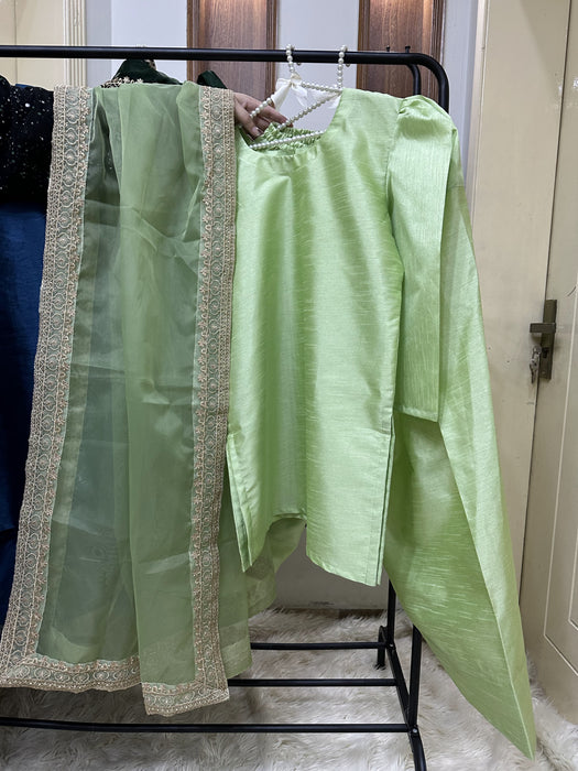 Pure Raw Silk Shirt with Farshi Shalwar