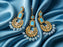 3 Pcs Set Light Blue Traditional Jhumka and Tikka.